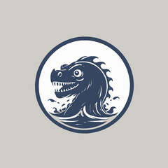 Sea Monster Logo Design EPS format Very Cool