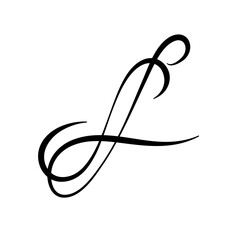 Hand Drawn calligraphy  desain Element 