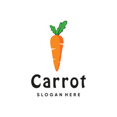Carrot logo design vector with simple creative concept
