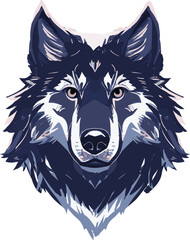 Wolf Illustration Wildlife Drawing, Artistic Animal Mascot  Vibrant T-shirt design, Sports Team Logo Graphic Tattoo Style 