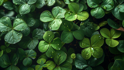  Clover leaves full screen as a background