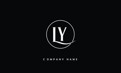 LY, YL, L, Y Abstract Letters Logo Monogram - obrazy, fototapety, plakaty
