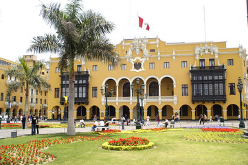 Peru Lima Plaza de Armas City Municipality Building