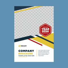 Obraz premium cover company profile or brochure template layout design