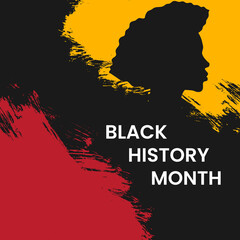 black history month black background design