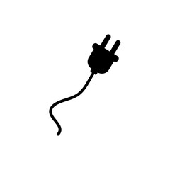 Silhouette Plug Cable Vector