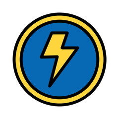 Bolt Light Power Filled Outline Icon