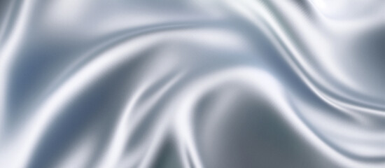 Smooth elegant gray silk fabric background. Textile texture.  3D illustration	