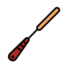 Cooking Food Knife Filled Outline Icon