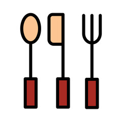 Cooking Food Kitchen Filled Outline Icon