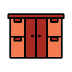 Cooker Furniture Hoods Filled Outline Icon