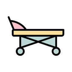 Stretcher Medical Patient Filled Outline Icon