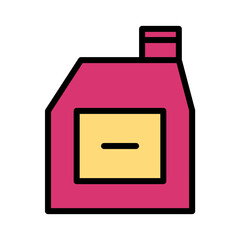 Obraz premium Bottle Plastic Trash Filled Outline Icon