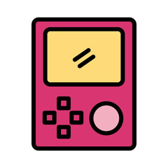 Game Plastic Toy Filled Outline Icon