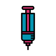 Plastic Shot Syringe Filled Outline Icon