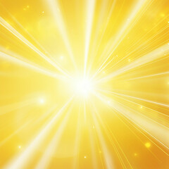 sun light effect with yellow rays and lens glare