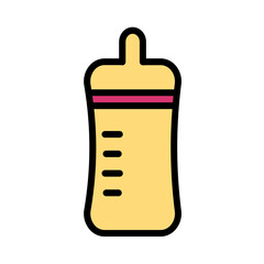 Plastic Bottle Food Filled Outline Icon