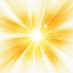 Obraz premium sun light effect with yellow rays and lens glare