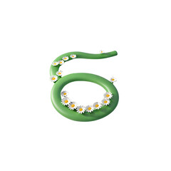 3d render of a symbol made of garden roller