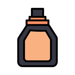 Bottle Plastic Cleaner Filled Outline Icon