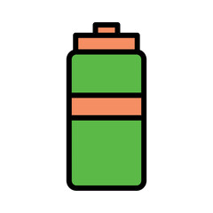 Bottle Drink Plastic Filled Outline Icon