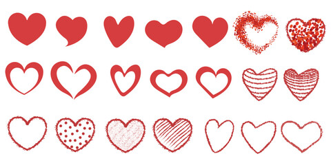 A set of different hearts for your design.Vector illustration.