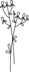 Floral Branches Bouquet Outline