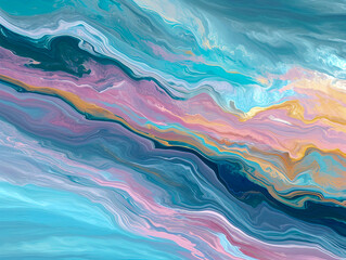 Abstract colorful background. Liquids mixing together