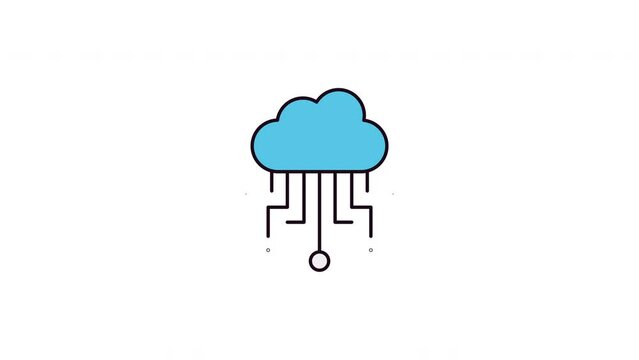 Cloud computing concept animation. 4k resolution videos