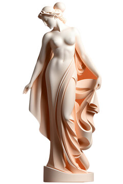 An abstract Sculpture of greek deity on transparent background PNG