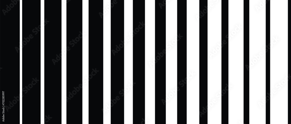 Poster abstract geometric vertical white thin to thick line pattern.