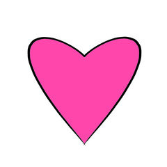 pink heart on transparent background, heart icon blue design	