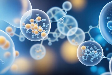 Illustration of cellular molecular structure