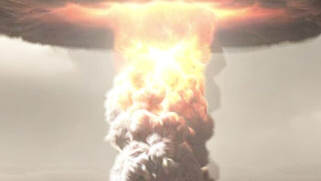 close-up view of the bomb explosion