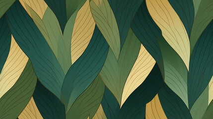 Green yellow Marquetry seamless pattern background, Seamless background with leaves