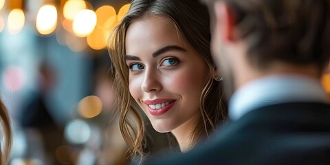 Fototapeta premium young successful businesswoman at work