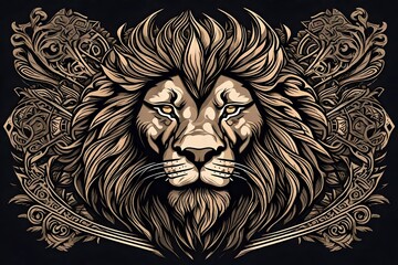 lion vector generated by AI technology