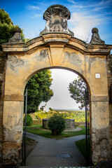 Italy, Tuscania: old gate in the old town of Tuscania, beautiful summer day