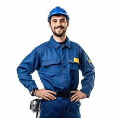 Electrician isolated on a white background