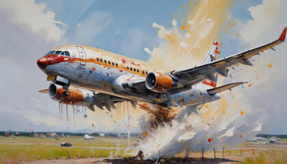 airplane flying over the clouds