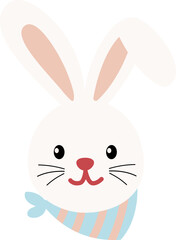 Cute bunny head vector