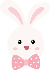 Cute bunny head vector