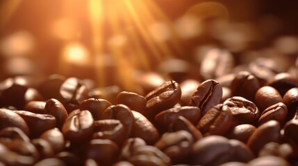 coffee beans background, collection of roasted coffee beans, food and beverage artisanal coffee shop