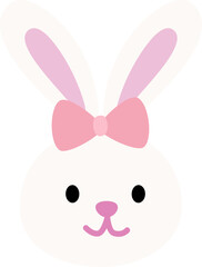 Cute bunny head vector