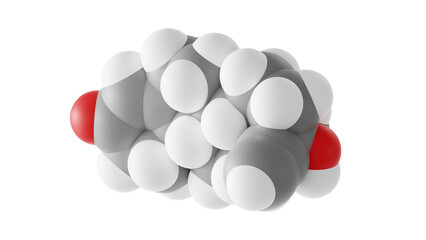 norethisterone molecule, hormonal contraceptive, molecular structure, isolated 3d model van der Waals
