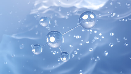 methylmercury molecular structure, 3d model molecule, methyl mercury, structural chemical formula view from a microscope