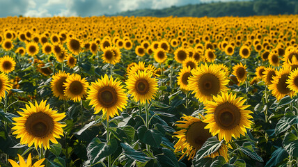 Sunflower agriculture field