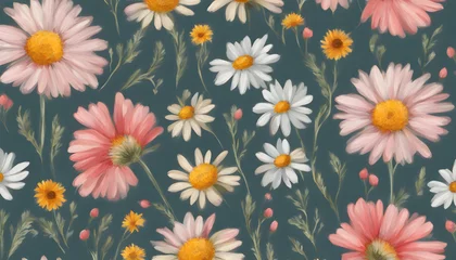  seamless pattern with camomiles © Mr Ali