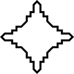 Fototapeta premium Islamic Amblem Design Bold Line Black Stroke silhouettes Design pictogram symbol visual illustration