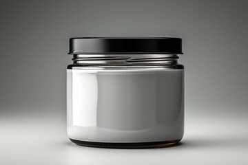 Aluminum Cosmetic Jar Mockup - One Jar. 3D Illustration , blank level
